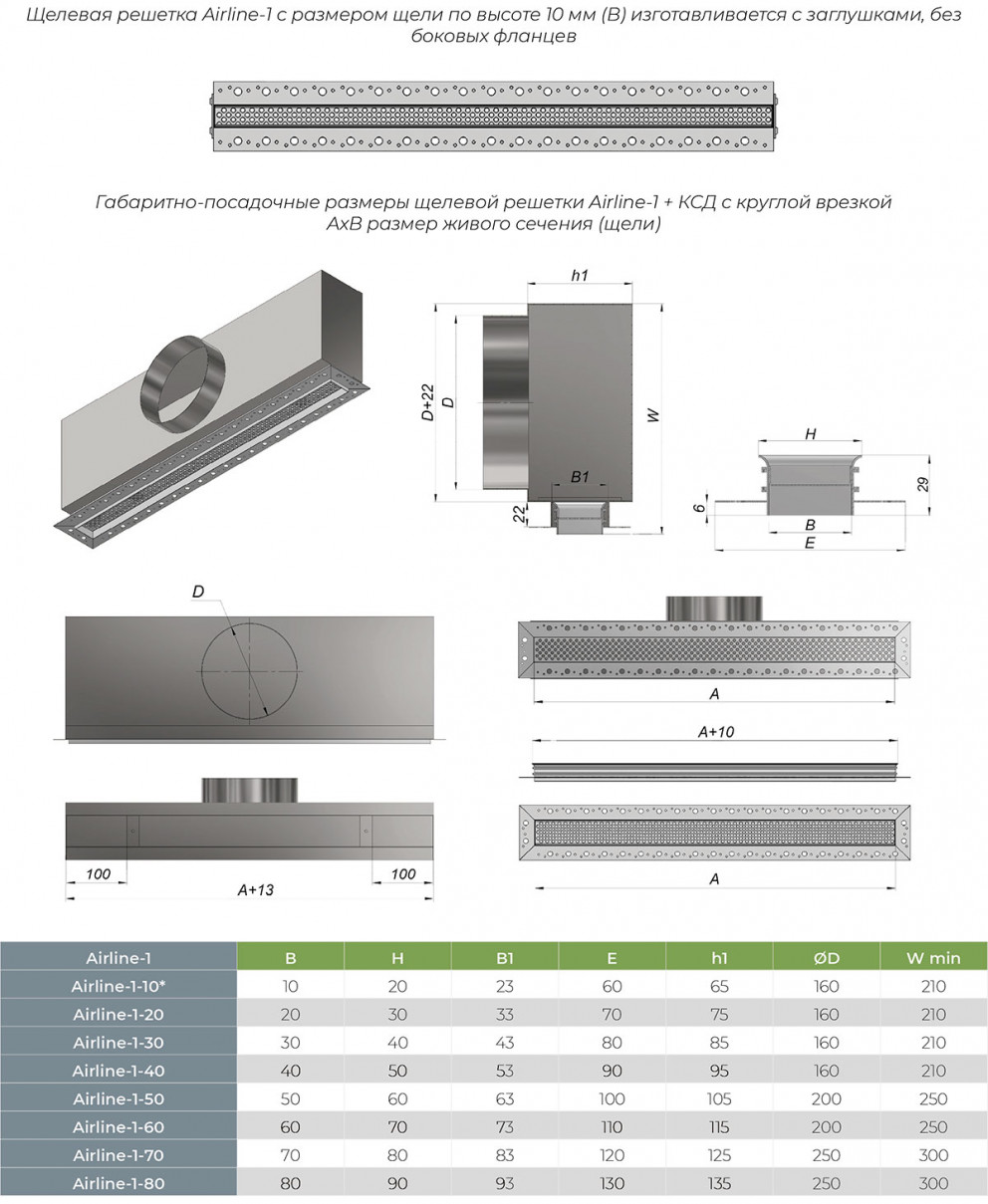 Щелевая решетка скрытого монтажа с перфорацией Airline-1 купить заказать с  доставкой по Москве и России цена стоимость на заказ | The Grilles
