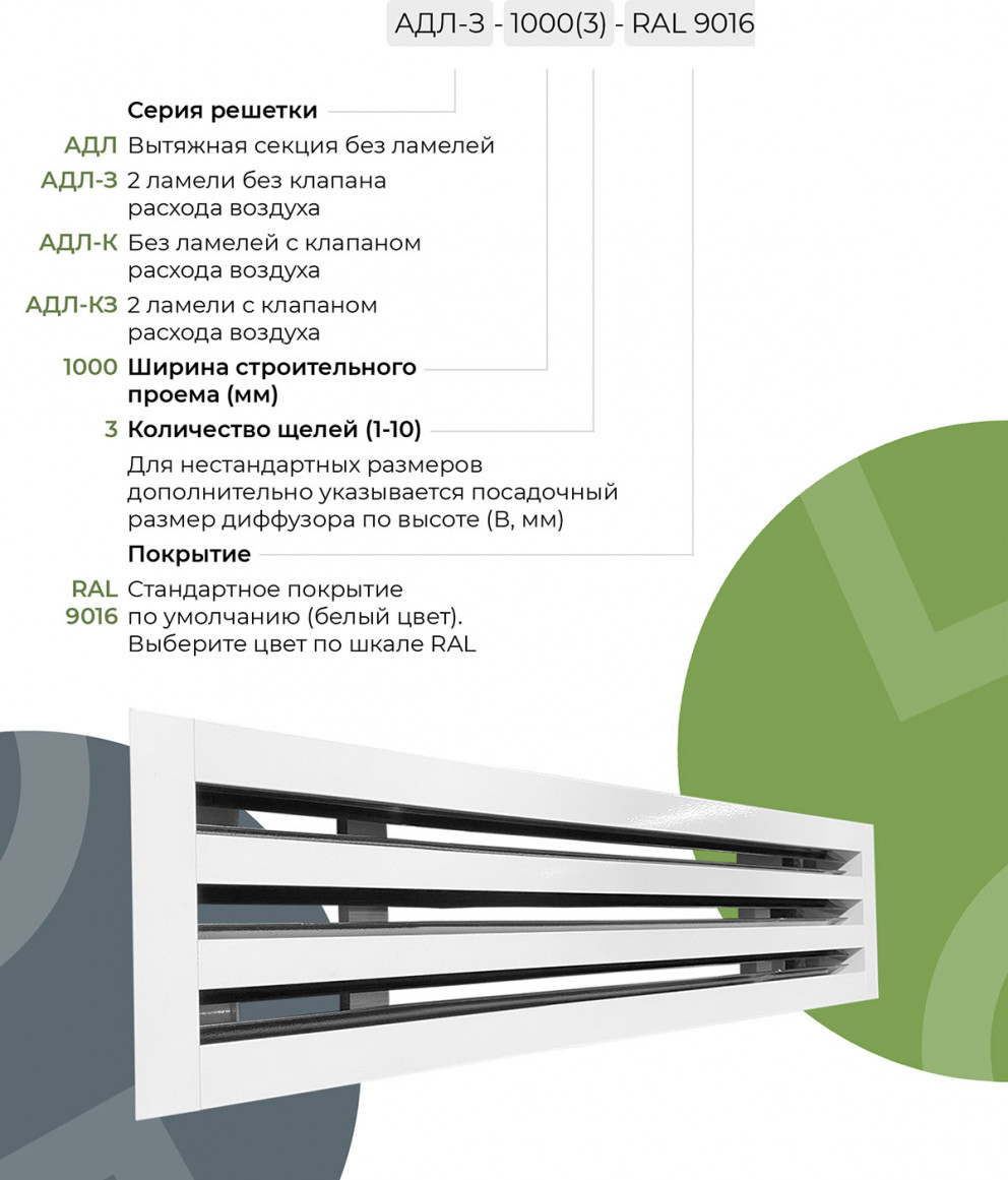 Щелевой приточно-вытяжной диффузор АДЛ-З - Аналог решетки АНС купить  заказать с доставкой по Москве и России цена стоимость на заказ | The  Grilles